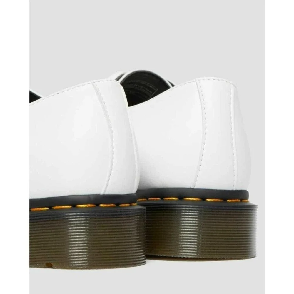 Dr. Martens 1461 Vegan Oxford Shoes Unisex White 3-Eye Derby 8M Men's NWOT'S
